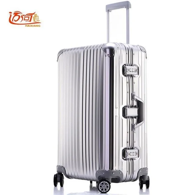 100% Fully Aluminum-Magnesium Alloy Travel Trolley Luggage 20/25 Inch Female Male Suitcase Carry On