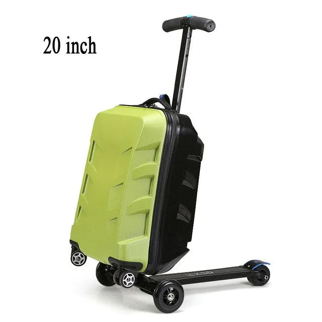 100% Pc Fashion 20 Inch Students Scooter Trolley Suitcase/Boy Cool 3D Cover Extrusion Business Trip