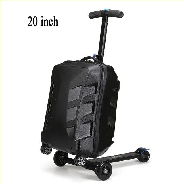 100% Pc Fashion 20 Inch Students Scooter Trolley Suitcase/Boy Cool 3D Cover Extrusion Business Trip