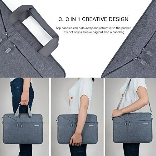 13-13.3 Inch Laptop Sleeve Bag Briefcase, Ekoos Waterproof Notebook Carrying Case Shoulder Bag