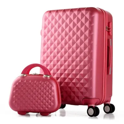 14 24 Inch Pink Women Cartoon Hello Kitty Suitcase Set,Spinner Rolling Luggage Sets,Trolley Luggage