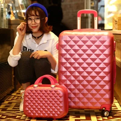 14 24 Inch Women Suitcase Spinner Wheel Girls Suitcase Rolling Luggageboxes Travel Bag Trolley Case