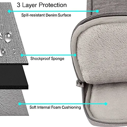 15.6 Inch Waterproof Shockproof Oxford Fabric Laptop Sleeve Cover Bag Briefcase Carrying Case