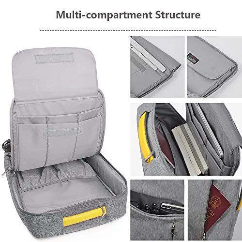 15.6 inches Laptop Backpack Computer Cases, Convertible Business Backpack Briefcase Messenger Bag, Multi-Functional Travel Rucksack Daypack School Bookbag Handbag for Women Men Students