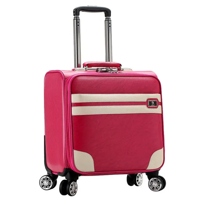 16 Inch Rolling Luggage Suitcase Boarding Case Travel Luggage Spinner Cases Trolley Suitcase