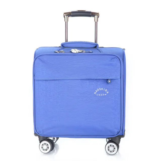 16 Inch Waterproof Oxford Suitcase Trolley Luggage Business Trolley Case Men'S Suitcase Women