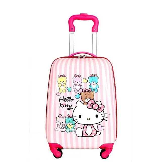 16"18" Carry-On Suitcase  With Wheels  Boys And Girls  Abs Cartoon Spinner  Luggage  Rod Suitcase