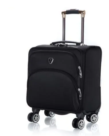 18 Inch Men Spinner Suitcase Luggage Suitcase Oxford Cabin Boarding Travel Rolling Luggage Bag On