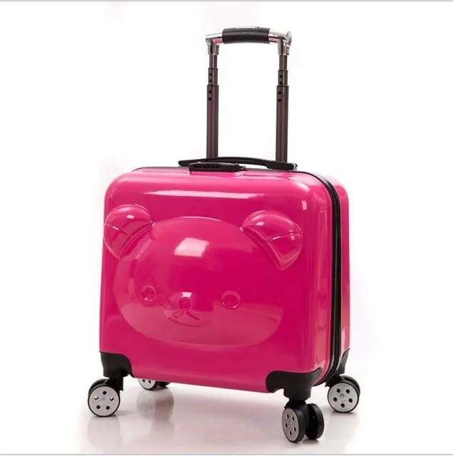 18/20 Inch Pc  Abs Girl Cartoon Pull Rod Box Trolley Case 3D Child Travel Luggage Anime Suitcase