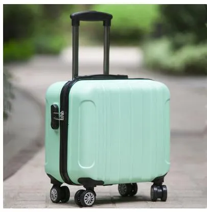 18" Travel Luggage Suitcase Spinner Wheels Boarding Case Trolley Suitcase  Wheeled Travel Rolling