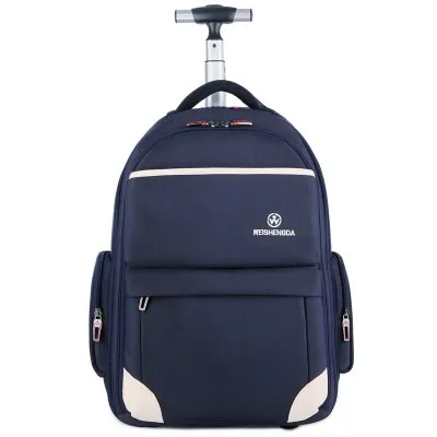 19/21 Inch Wheeled Backpack Rolling Luggage Students Trolley Backpack Travel Multifunctional