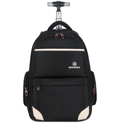 19/21 Inch Wheeled Backpack Rolling Luggage Students Trolley Backpack Travel Multifunctional