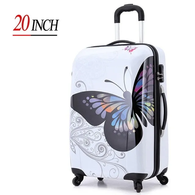 20" 24"Inch Amazing Hot Sales Japan Butterfly Abs Trolley Suitcase Luggage/Pull Rod Trunk