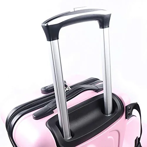 20" Suitcase for Kids Kid Luggage Kid Travel Fashionable Appearance Rideable Funny Suitcase Kid Gift Recommended Age 2-8 Years Old (Pink)