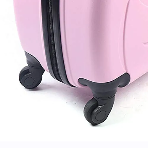 20" Suitcase for Kids Kid Luggage Kid Travel Fashionable Appearance Rideable Funny Suitcase Kid Gift Recommended Age 2-8 Years Old (Pink)