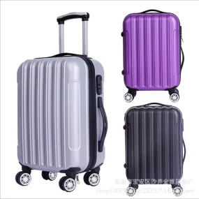 20"24" Carry-On Suitcase With Wheels Unisex Pink Luggage Travel Bag Trolley Bags Children'S