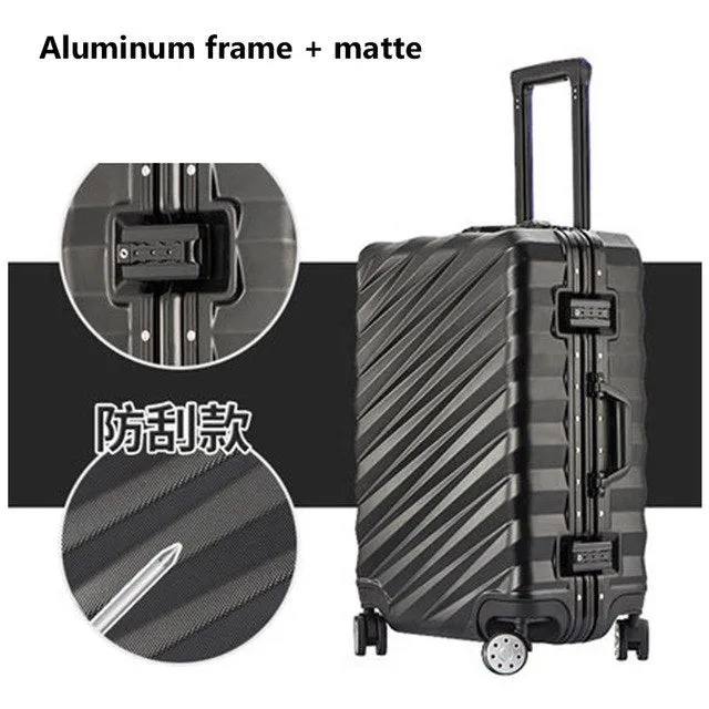 20"24"26"28"Inch Aluminum Alloy Frame Business Trip Travel Trolley Suitcase Carry On Luggage