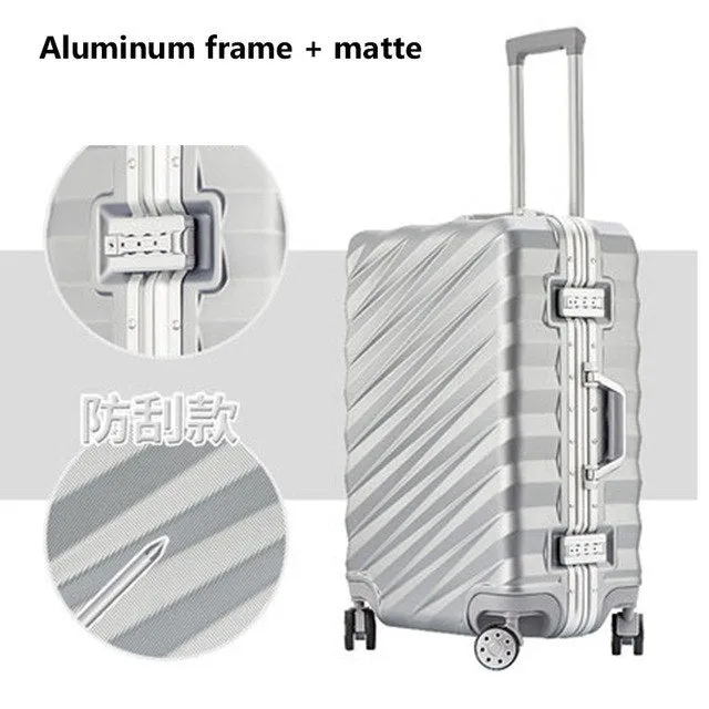 20"24"26"28"Inch Aluminum Alloy Frame Business Trip Travel Trolley Suitcase Carry On Luggage