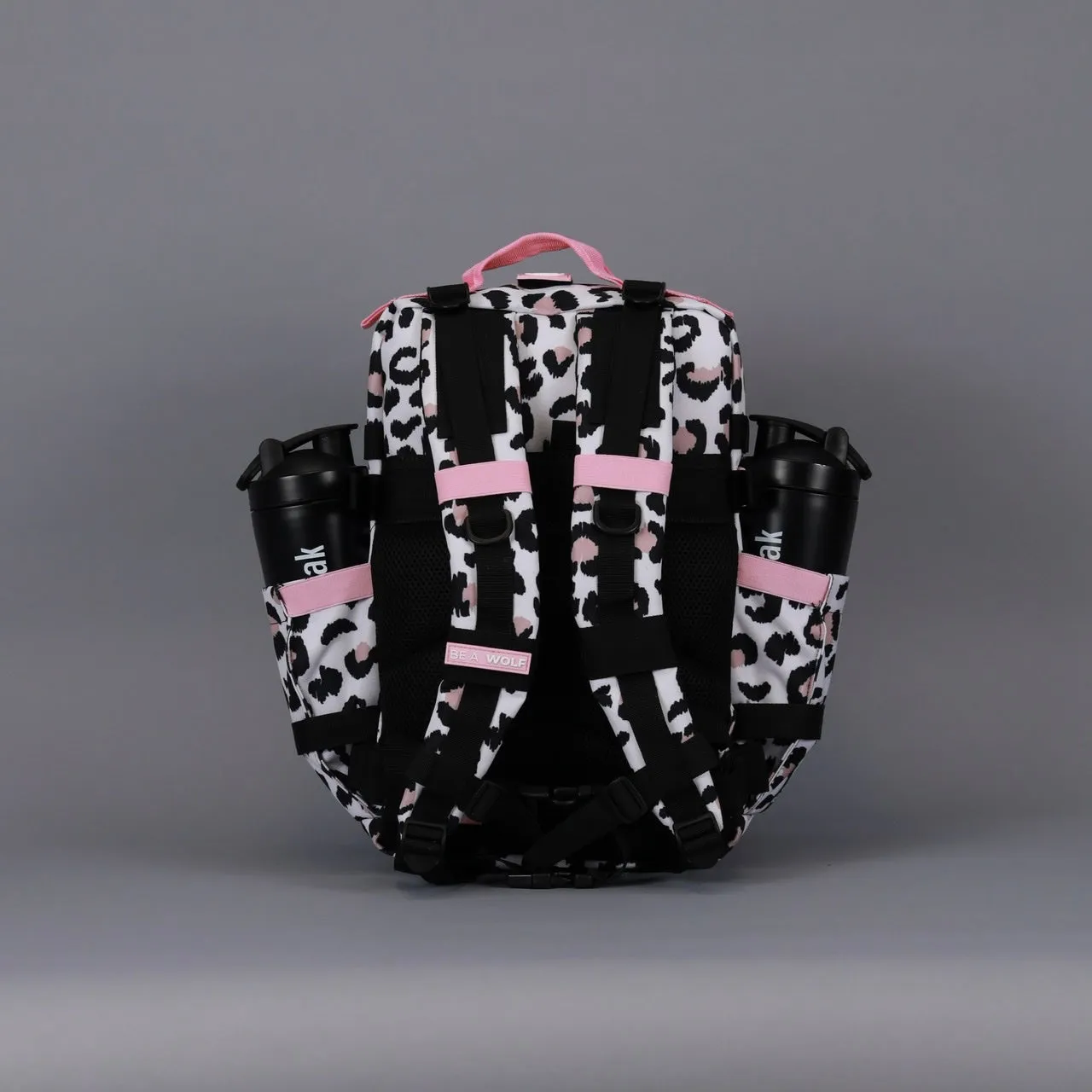 35L Backpack Leopard Pink Zip