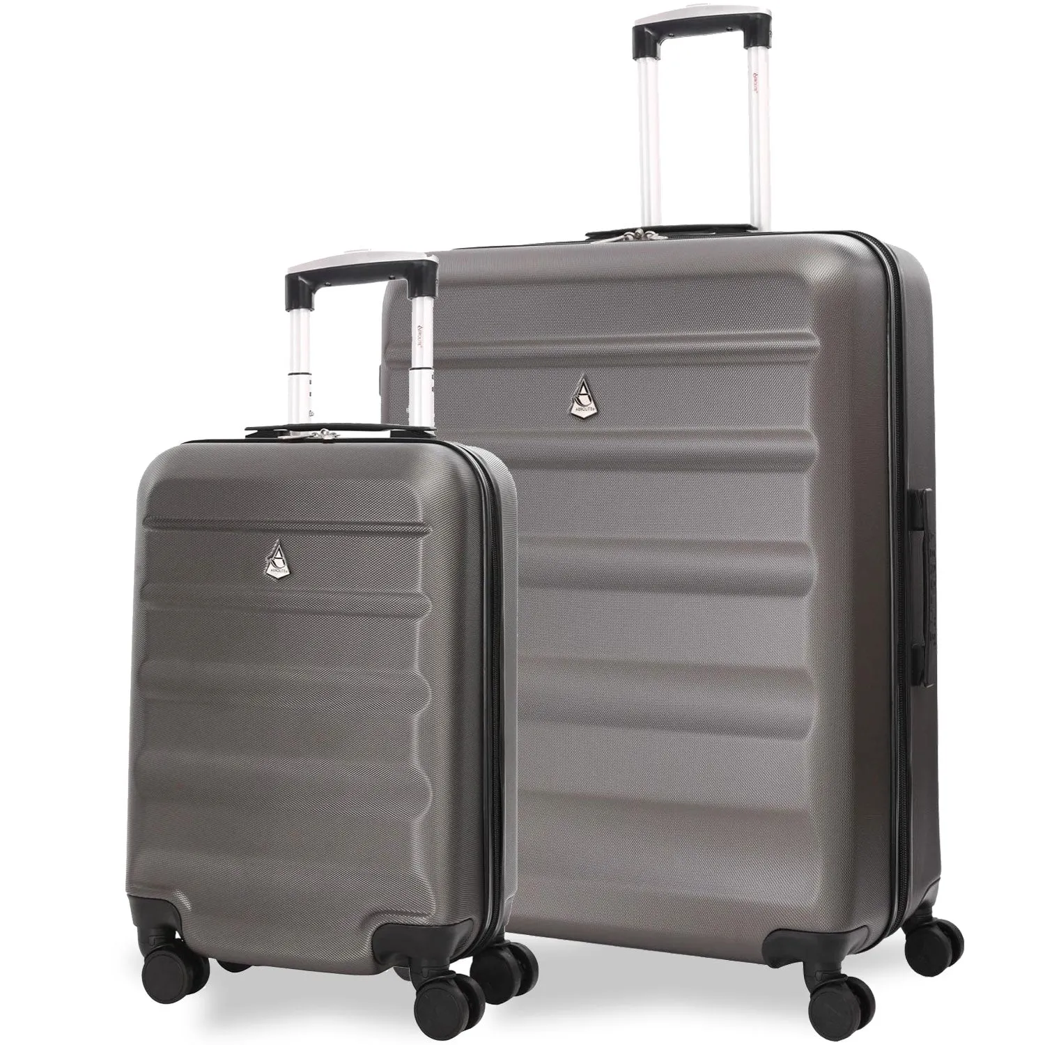 Aerolite 55cm (55x35x20cm) Lightweight Hard Shell 21" Cabin Suitcase   Aerolite 29" Large (79x58x31cm) Suitcase, 127L with 8 Wheels