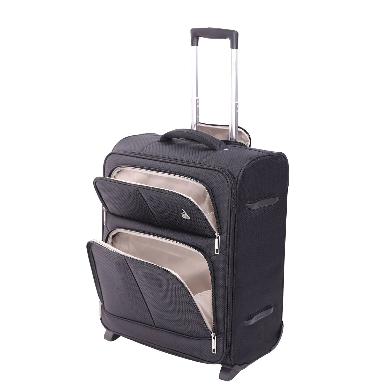 Aerolite British Airways Maximum Size Bundle, 56x45x25cm Large Cabin Softshell Suitcase & 40x30x15cm Under Seat Holdall