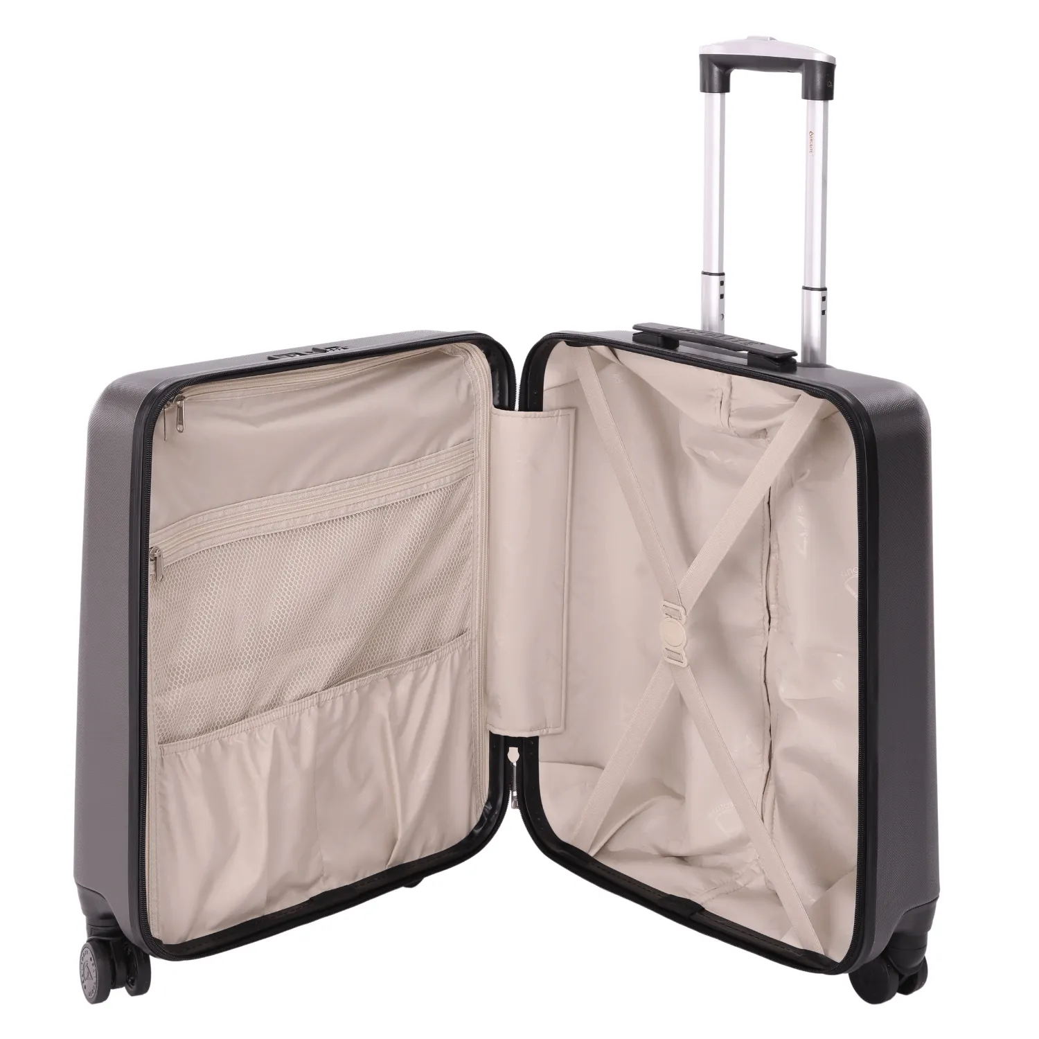 Aerolite Easyjet Bundle, Large Cabin (56x45x25cm) Lightweight Hard Shell Cabin Suitcase & (45x36x20cm) Easyjet Max Suitcase