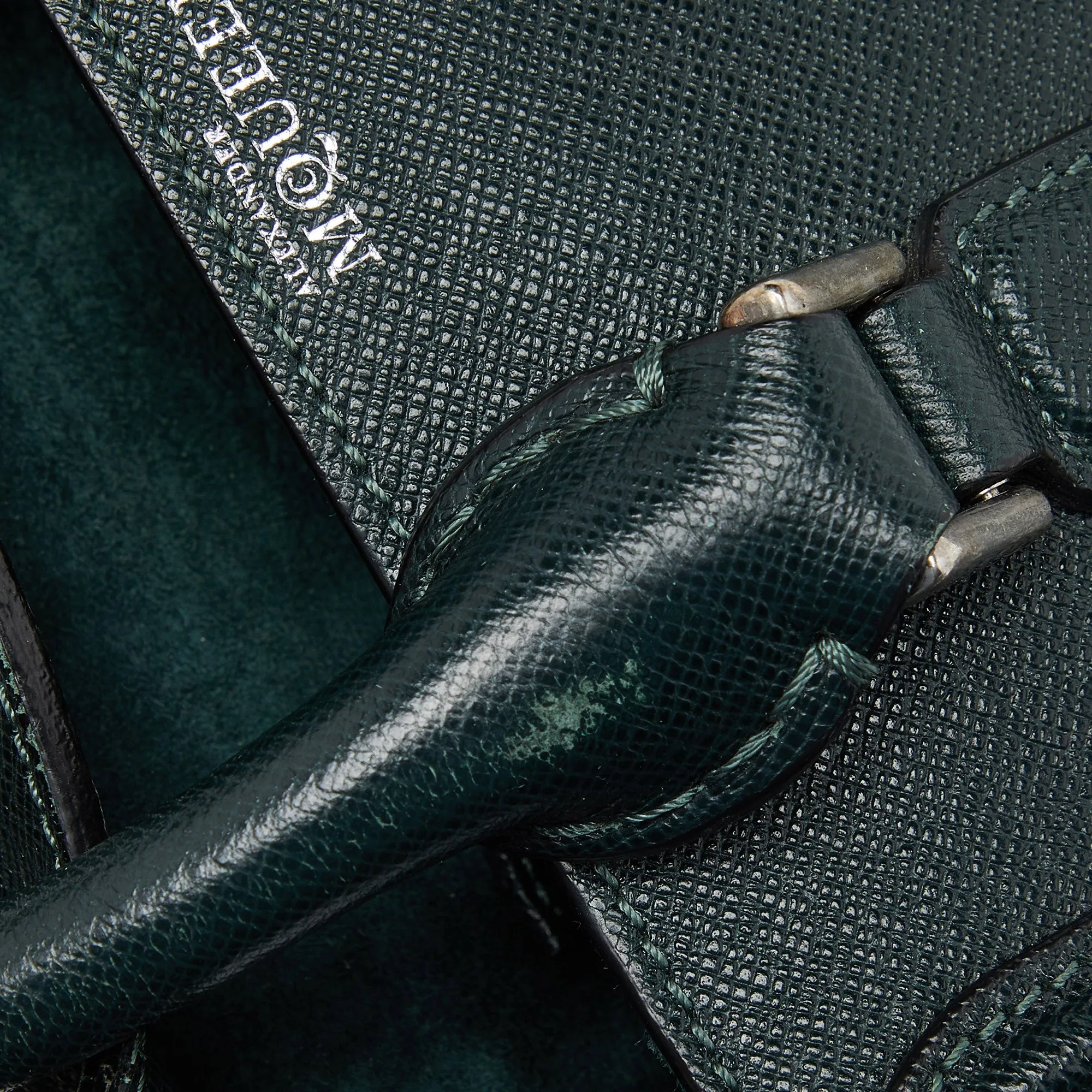 ALEXANDER MCQUEEN Emerald Green Leather Mini Heroine Bag