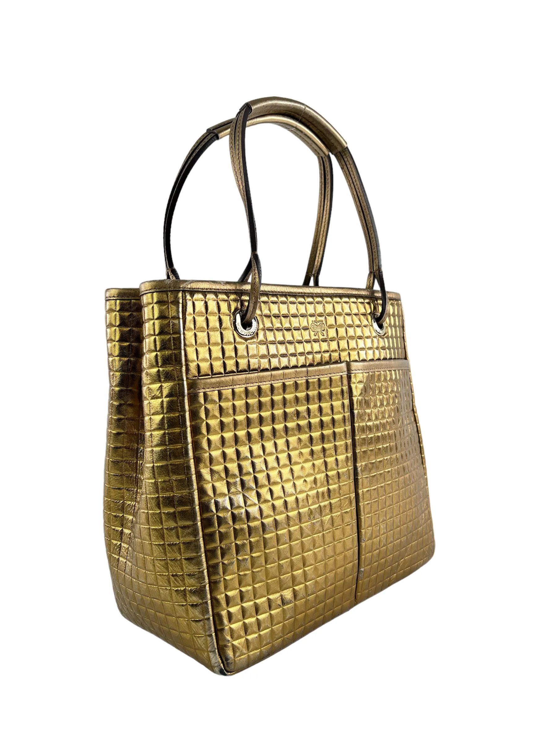 Anya Hindmarch Gold Leather Handbag