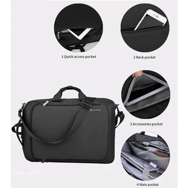 Aoking Business Laptop Briefcase Backpack