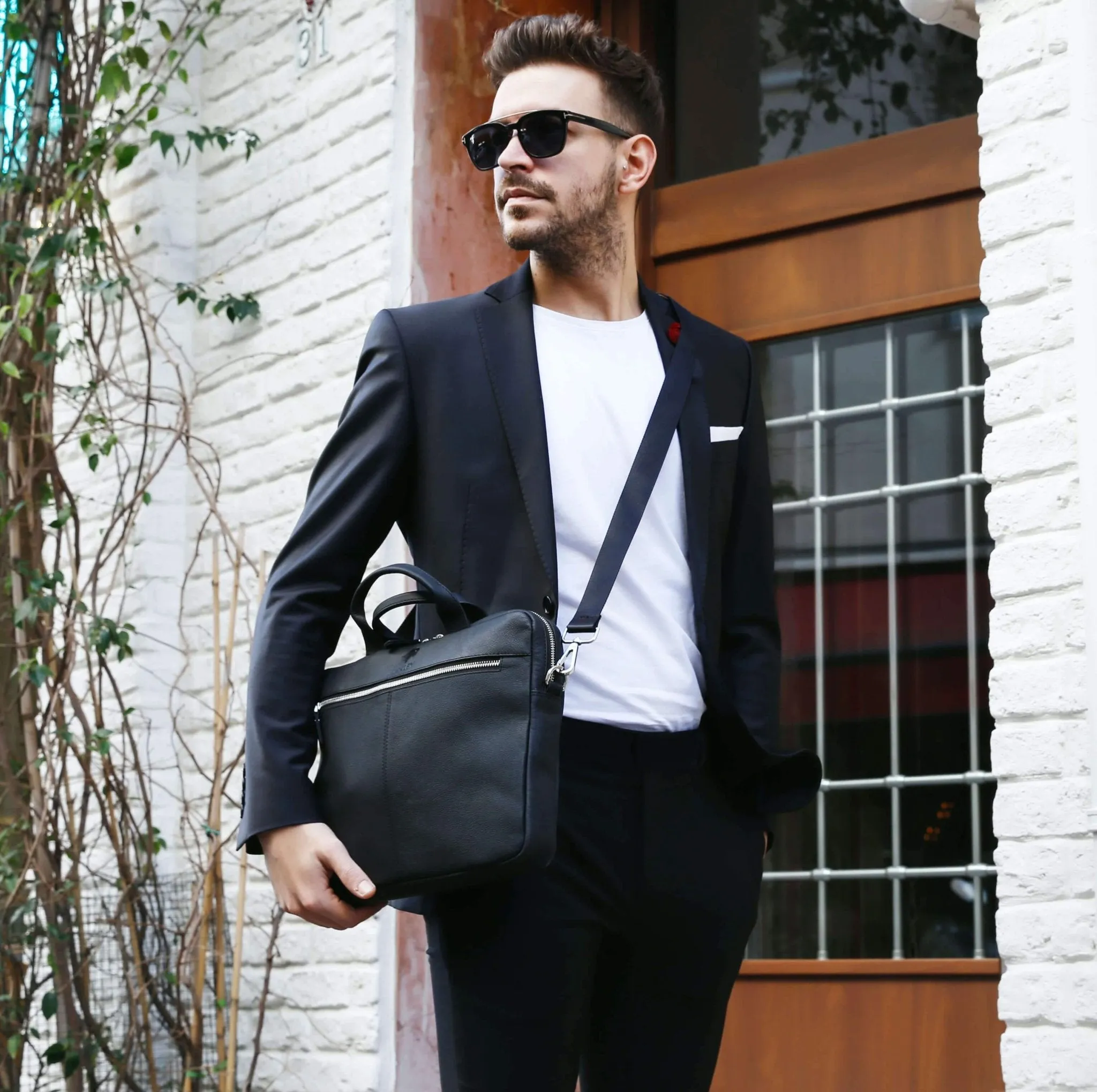 Apollo Business Briefcase, Pebble Black