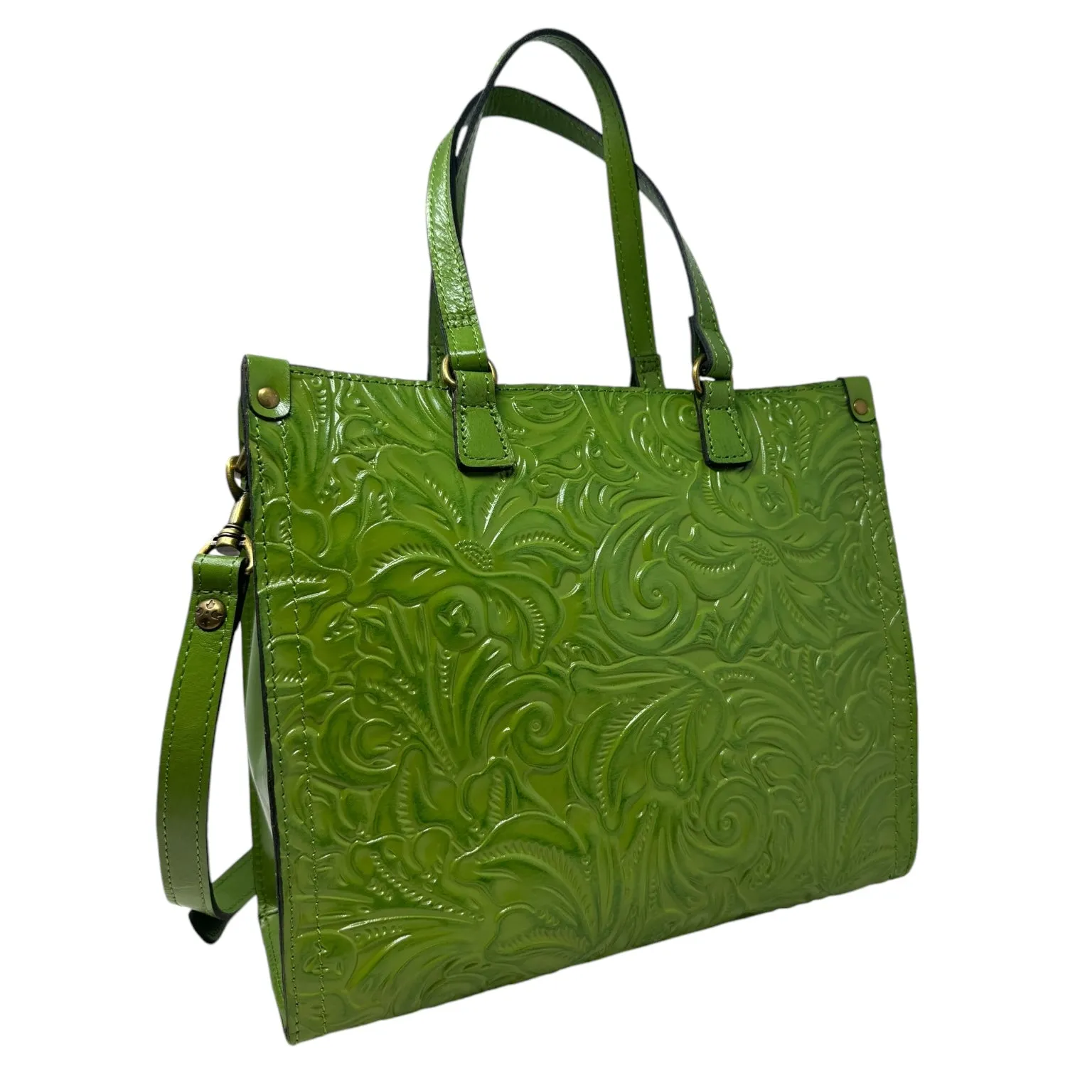 Ava Embossed Leather Tote Handbag Designer By Patricia Nash, Size: Medium