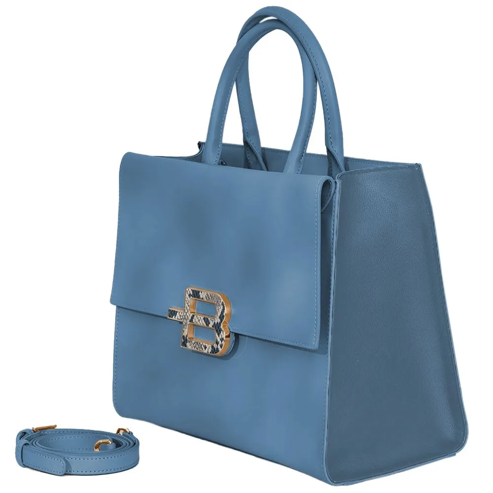 Baldinini Trend Chic Calfskin Handbag with Magnet Women's Detail