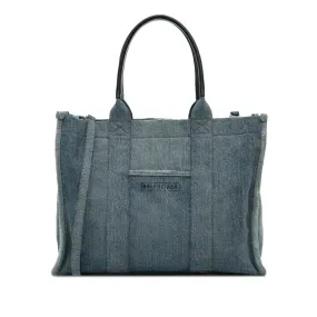 Balenciaga Denim Hardware Satchel (SHG-jA38YB)