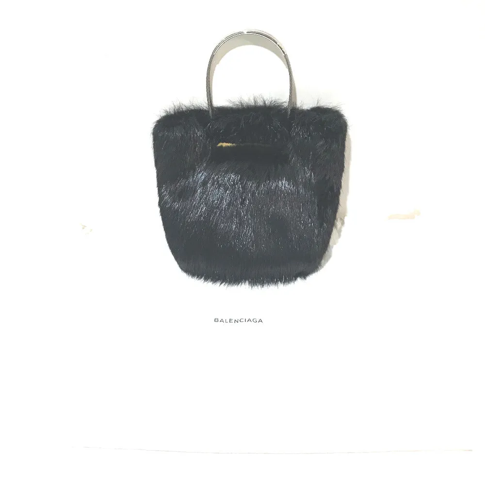 BALENCIAGA Handbag fur black cable fur Women