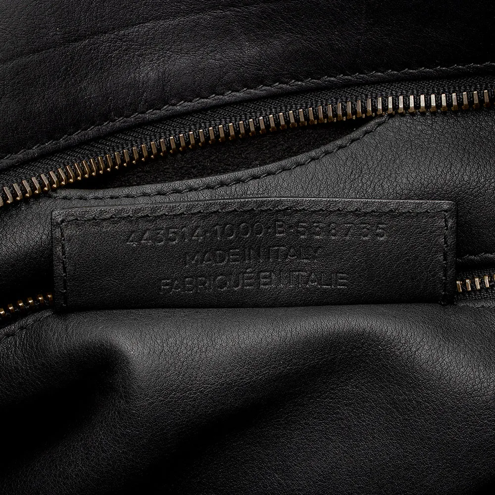 Balenciaga Leather Blackout City Satchel (SHF-17534)