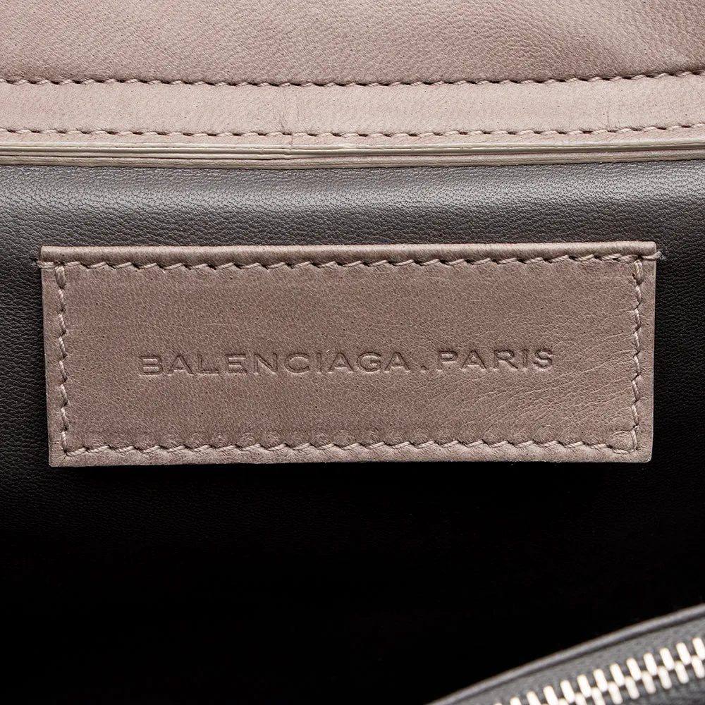 Balenciaga Leather Stingray Accordion Cherche Satchel (SHF-16459)