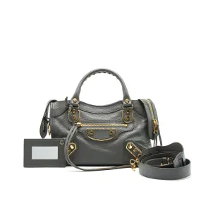 Balenciaga Mini City Bag Grey with GHW