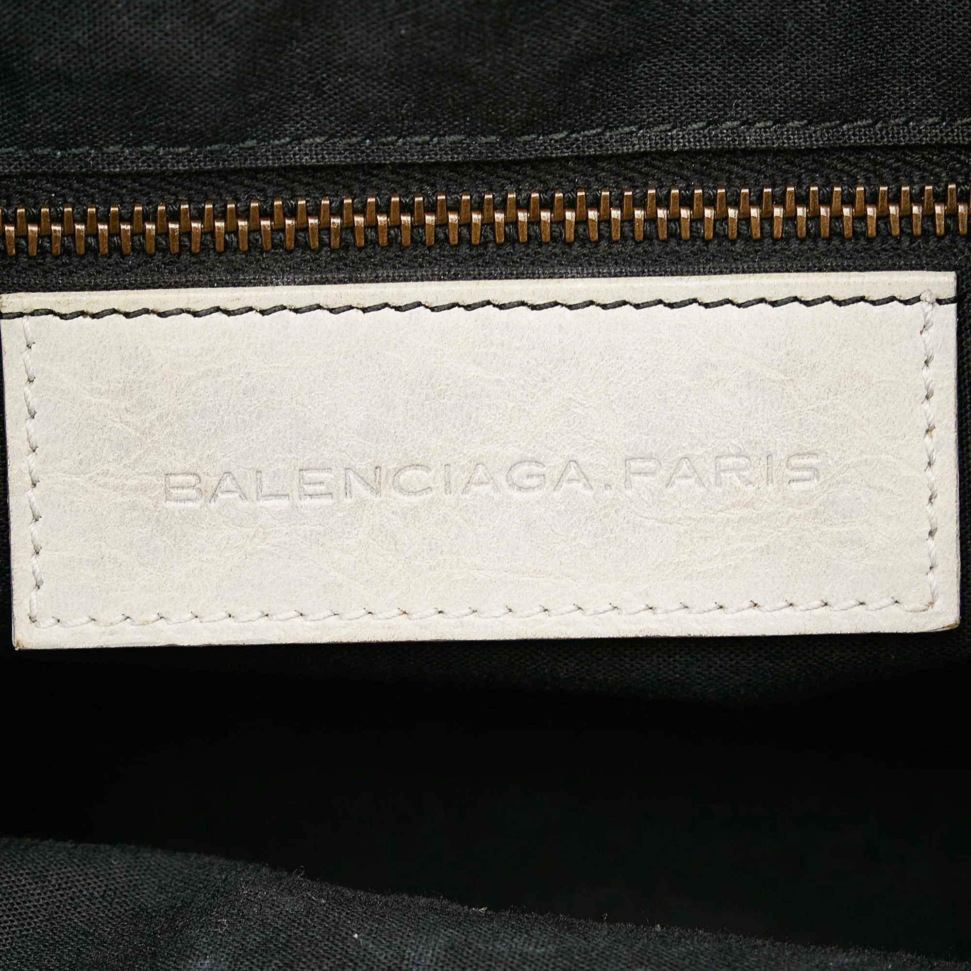 Balenciaga Motocross Pom Pom Leather Satchel (SHG-28569)