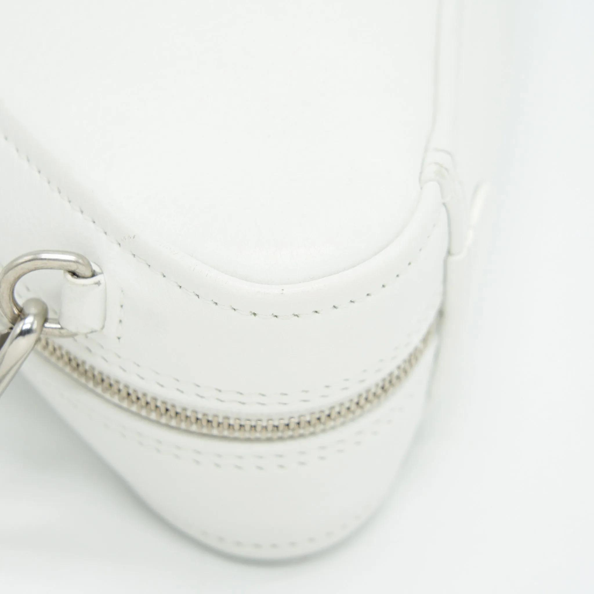 Balenciaga Triangle Mini Chain crossbody Bag White