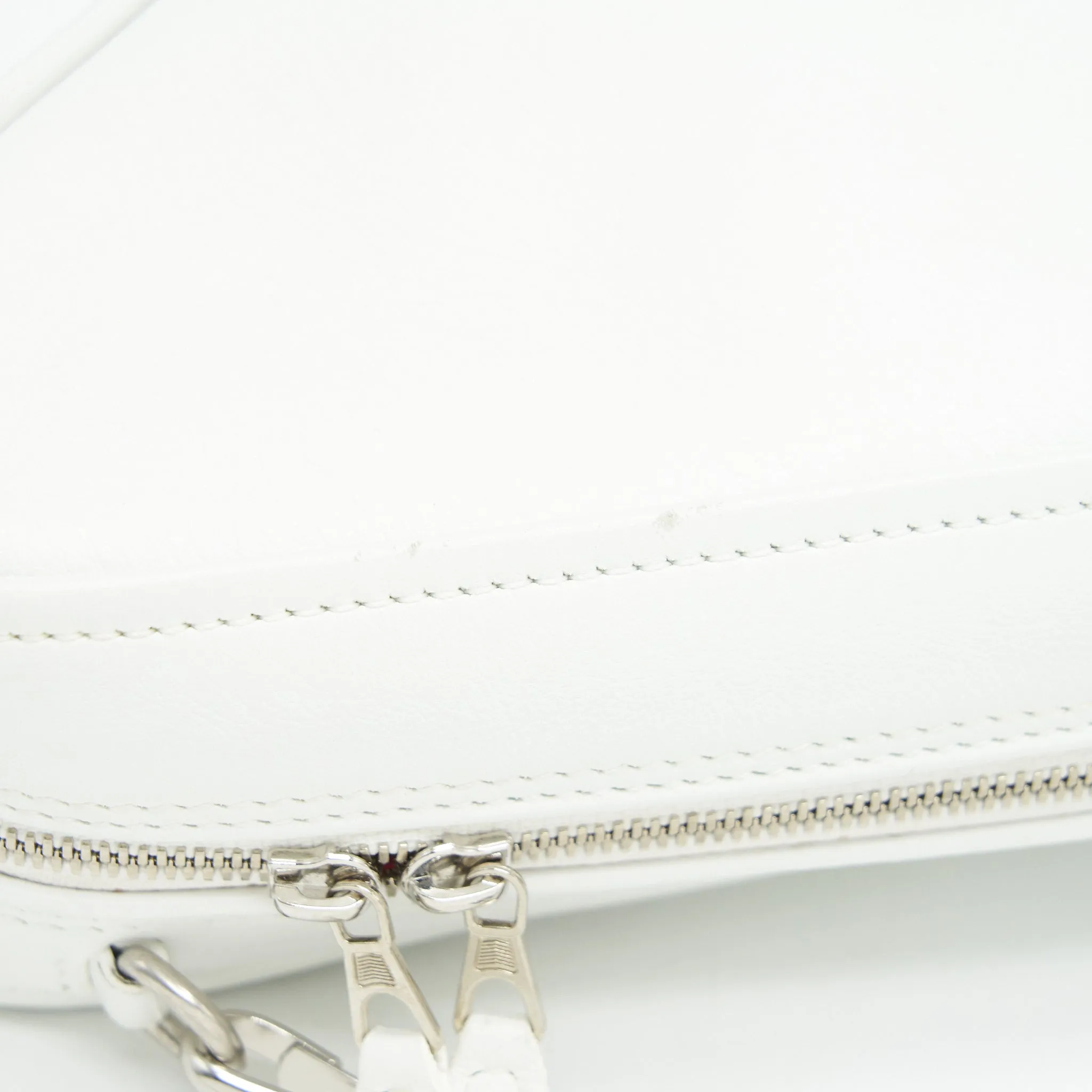 Balenciaga Triangle Mini Chain crossbody Bag White