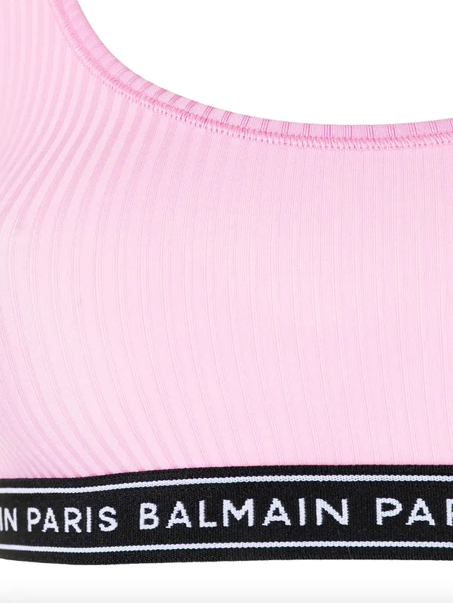 Balmain logo-underband sports bra