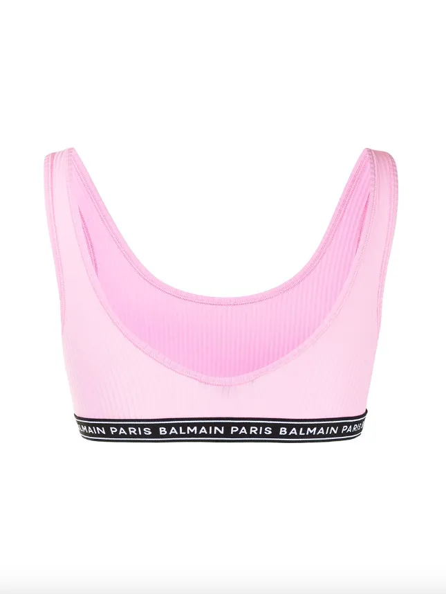 Balmain logo-underband sports bra