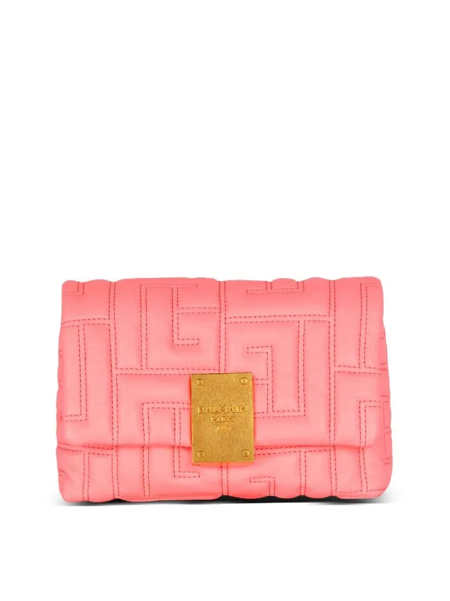 Balmain mini 1945 Soft quilted tote bag