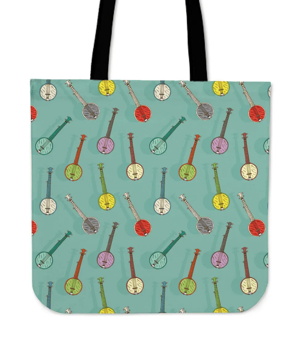 Banjo Pattern Linen Tote Bag