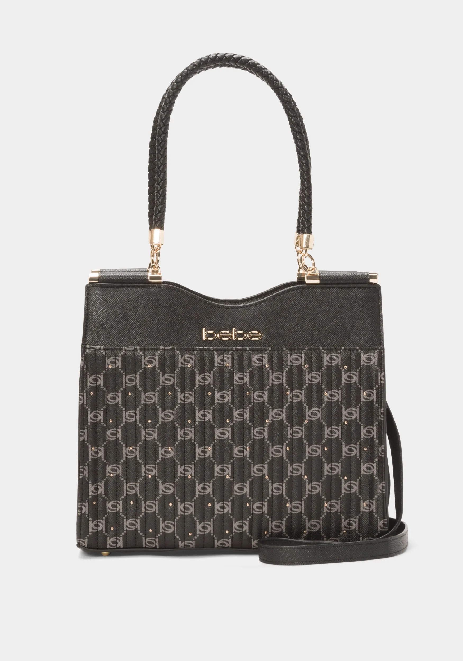 Bebe Cinzia Printed Monogram Satchel