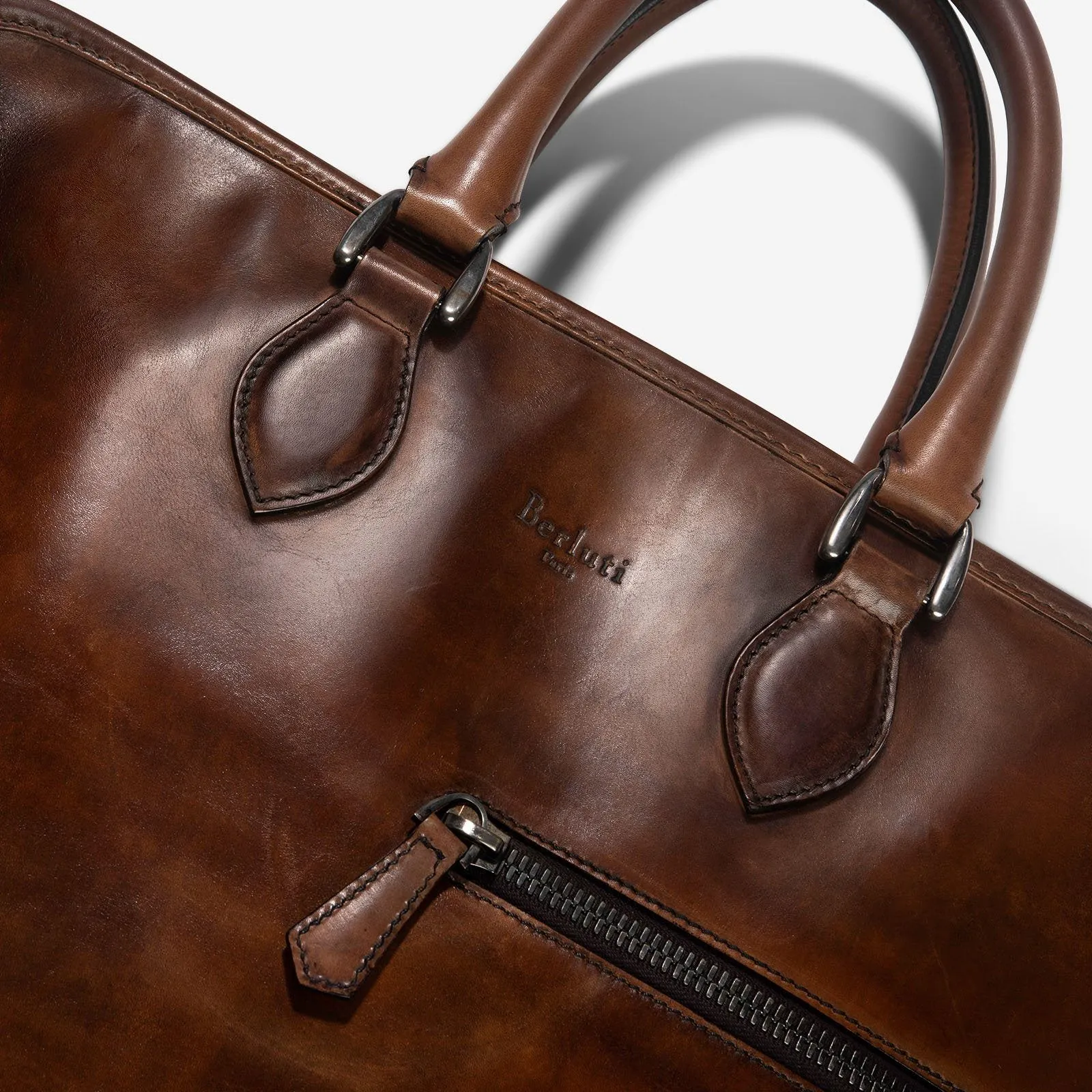 Berluti Un Jour Briefcase Venezia Brown