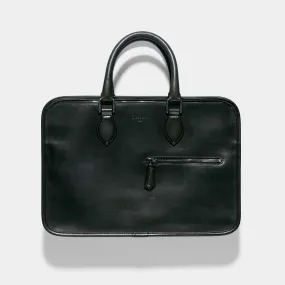 Berluti Un Jour Dark Green Venezia Leather Briefcase