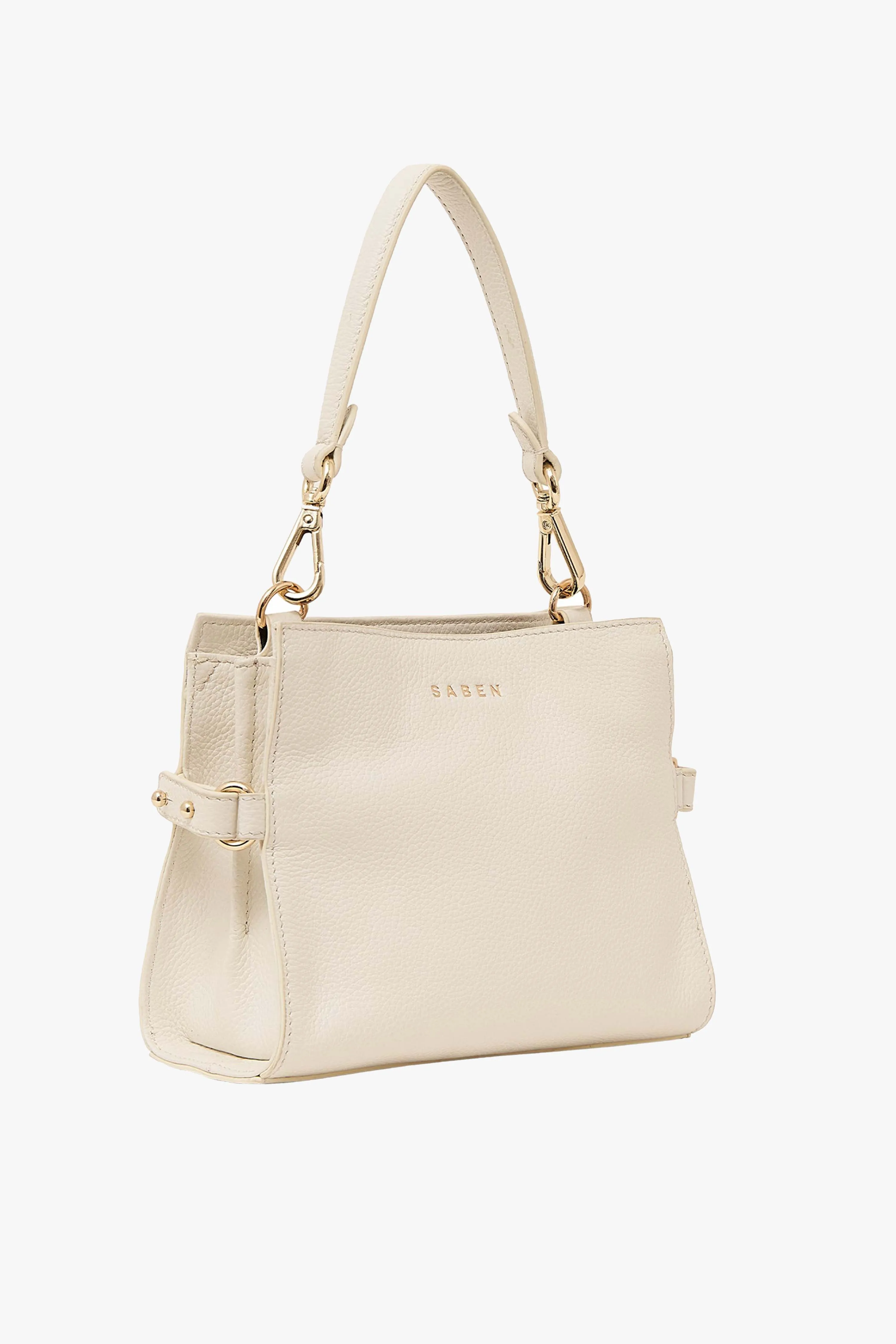 Birdie White Mini Top Handle Square Crossbody Bag