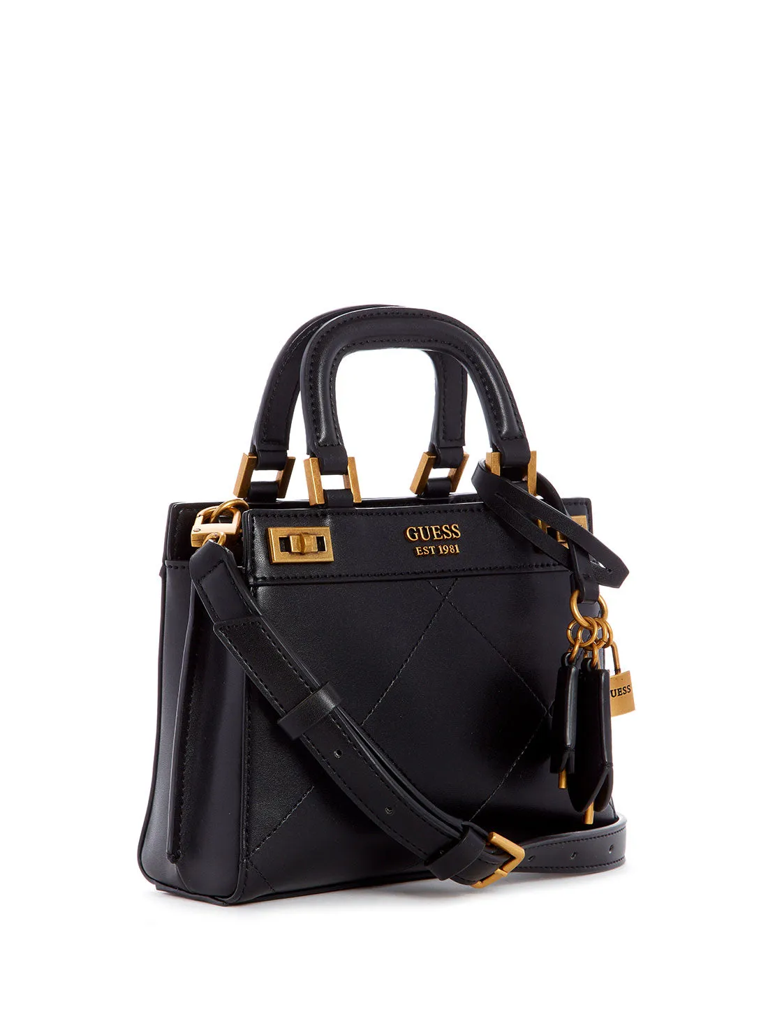 Black Katey Mini Satchel Bag