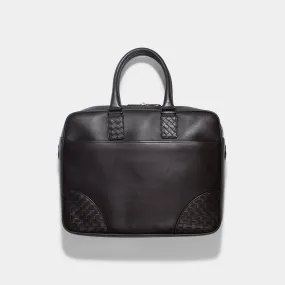 BOTTEGA VENETA BROWN INTRECCIATO BRIEFCASE